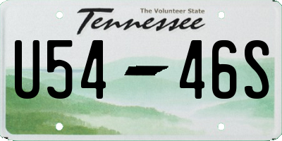 TN license plate U5446S