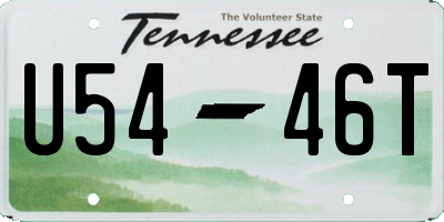 TN license plate U5446T