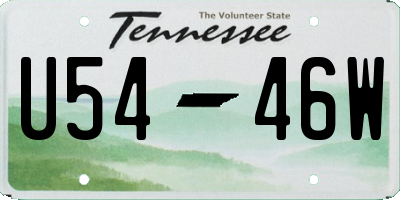 TN license plate U5446W
