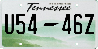 TN license plate U5446Z