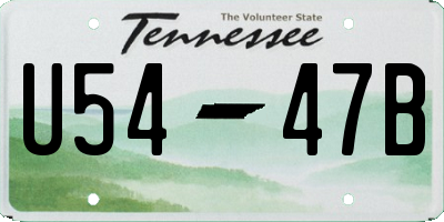 TN license plate U5447B