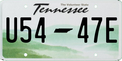 TN license plate U5447E
