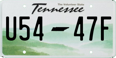 TN license plate U5447F