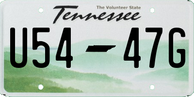 TN license plate U5447G