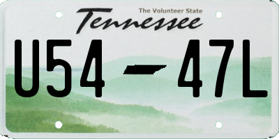 TN license plate U5447L