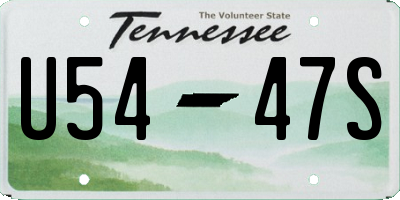 TN license plate U5447S
