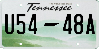TN license plate U5448A