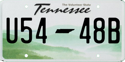 TN license plate U5448B