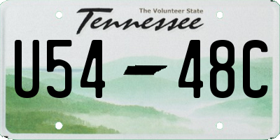 TN license plate U5448C