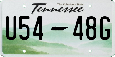 TN license plate U5448G