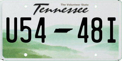 TN license plate U5448I