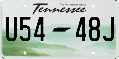 TN license plate U5448J
