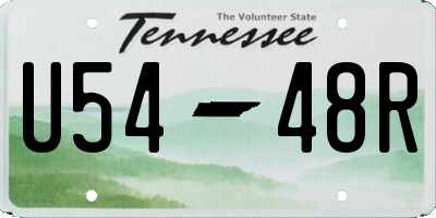 TN license plate U5448R