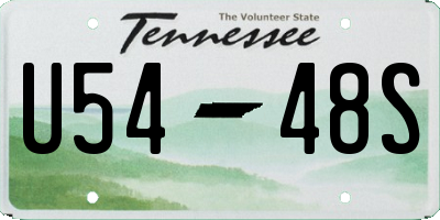 TN license plate U5448S