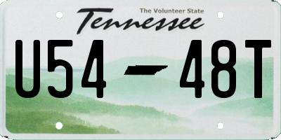 TN license plate U5448T