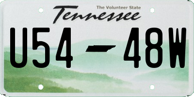 TN license plate U5448W
