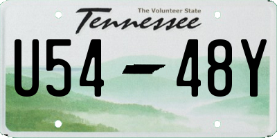 TN license plate U5448Y