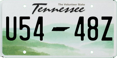 TN license plate U5448Z