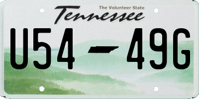 TN license plate U5449G