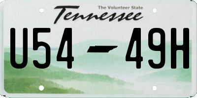 TN license plate U5449H