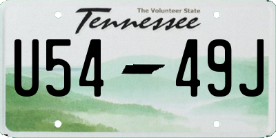TN license plate U5449J