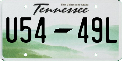TN license plate U5449L