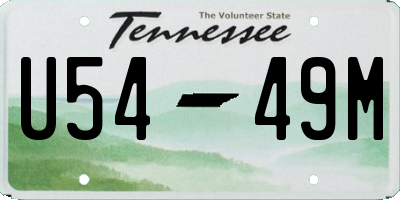 TN license plate U5449M
