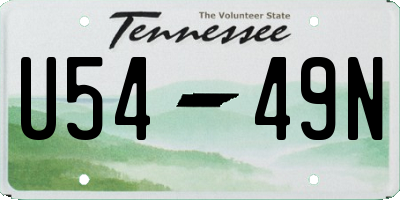 TN license plate U5449N