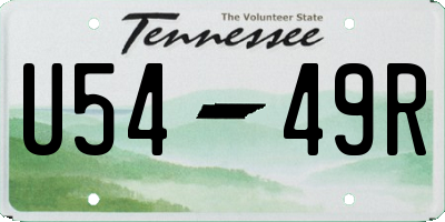TN license plate U5449R