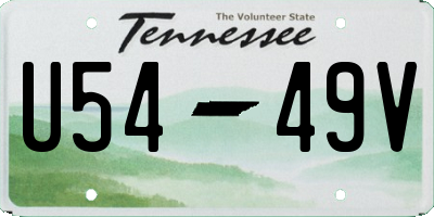 TN license plate U5449V