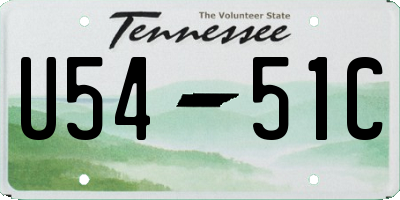 TN license plate U5451C