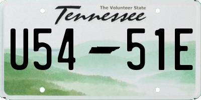 TN license plate U5451E