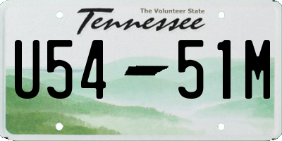 TN license plate U5451M