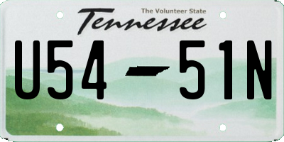 TN license plate U5451N