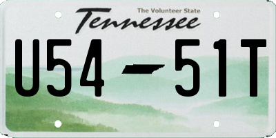 TN license plate U5451T