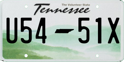 TN license plate U5451X