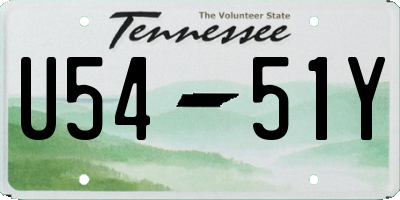 TN license plate U5451Y
