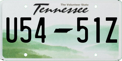 TN license plate U5451Z