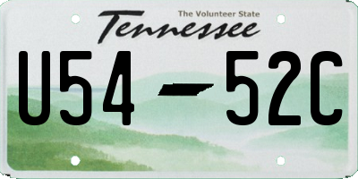 TN license plate U5452C