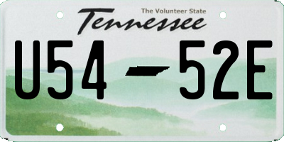 TN license plate U5452E