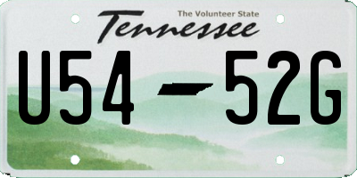 TN license plate U5452G