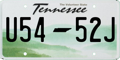 TN license plate U5452J
