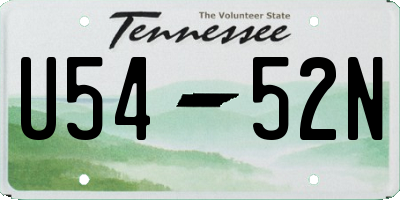 TN license plate U5452N