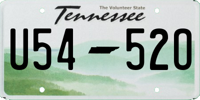 TN license plate U5452O