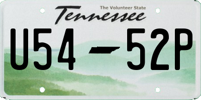 TN license plate U5452P