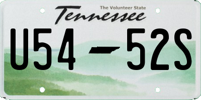 TN license plate U5452S