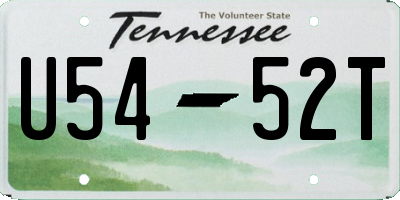 TN license plate U5452T