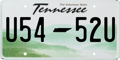 TN license plate U5452U