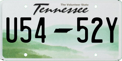 TN license plate U5452Y