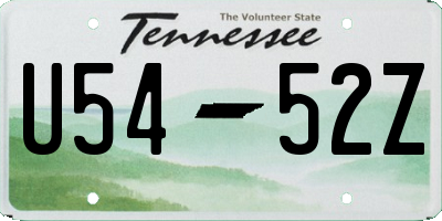 TN license plate U5452Z